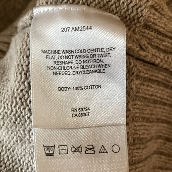 Columbia Men’s Sweater, 100% Cotton, Brown, Beige, Tan Fall Winter, Size Medium - Picture 7 of 7